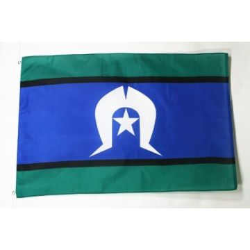 DRAPEAU ILES DU DÉTROIT DE TORRÈS 150x90cm - DRAPEAU INDIGÈNE AUSTRALIEN - AUSTRALIE 90 x 150 cm - DRAPEAUX