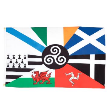DRAPEAU CELTIQUE MULTI 150x90cm - DRAPEAU CELTE - PAYS CELTES 90 x 150 cm - DRAPEAUX