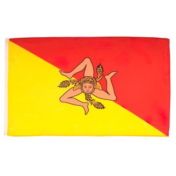 DRAPEAU SICILE 150x90cm - DRAPEAU SICILIEN - ITALIE 90 x 150 cm - DRAPEAUX
