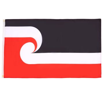 DRAPEAU MAORI 150x90cm - DRAPEAU NÍ?O-ZÍ?LANDAIS - NOUVELLE-ZÍ?LANDE 90 x 150 cm - DRAPEAUX