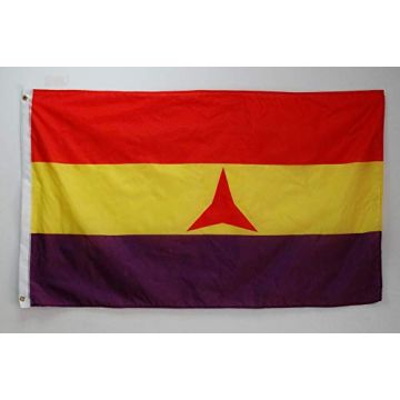 Drapeau Espagnol Républicain Brigades internationales 150x90cm - Drapeau Espagne républicaine 90 x 150 cm - Drapeaux