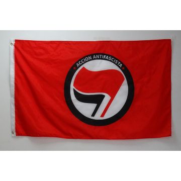 Drapeau Accion Antifacista 150x90cm - Drapeau Action Antifachiste 90 x 150 cm - Drapeaux