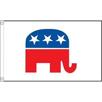 DRAPEAU USA PARTI RÉPUBLICAIN 150x90cm - DRAPEAU REPUBLICAN PARTY AMÉRICAIN 90 x 150 cm - DRAPEAUX