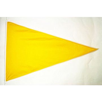 DRAPEAU PLAGE JAUNE TRIANGLE 225x150cm - DRAPEAU FLAMME DE BAIGNADE JAUNE 150 x 225 cm Spécial Extérieur - DRAPEAUX