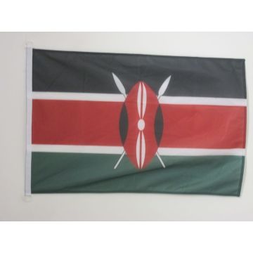 DRAPEAU KENYA 150x90cm - DRAPEAU KENYAN 90 x 150 cm Spécial Extérieur - DRAPEAUX