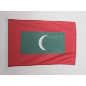 DRAPEAU MALDIVES 90x60cm - DRAPEAU MALDIVIEN 60 x 90 cm Spécial Extérieur - DRAPEAUX