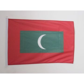 PAVILLON NAUTIQUE MALDIVES 45x30cm - DRAPEAU DE BATEAU MALDIVIEN 30 x 45 cm