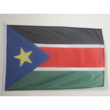 DRAPEAU SOUDAN DU SUD 90x60cm - DRAPEAU SUD SOUDANAIS 60 x 90 cm Spécial Extérieur - DRAPEAUX