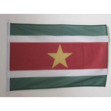 DRAPEAU SURINAME 90x60cm - DRAPEAU SURINAMIEN 60 x 90 cm Spécial Extérieur - DRAPEAUX