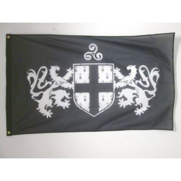 DRAPEAU BLASON DE LA BRETAGNE 150x90cm - DRAPEAU BRETON 90 x 150 cm Spécial Extérieur - DRAPEAUX
