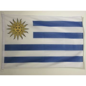 DRAPEAU URUGUAY 90x60cm - DRAPEAU URUGUAYEN 60 x 90 cm Spécial Extérieur - DRAPEAUX