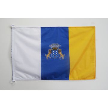 Pavillon nautique Canaries 45x30cm - Drapeau de bateau de Canarias - Espagne 30 x 45 cm