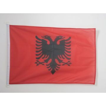 DRAPEAU ALBANIE 90x60cm - DRAPEAU ALBANAIS 60 x 90 cm Spécial Extérieur - DRAPEAUX