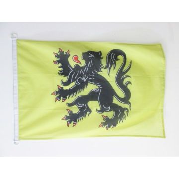 DRAPEAU FLANDRE 90x60cm - DRAPEAU FLAMAND - FLANDRES - BELGIQUE 60 x 90 cm Spécial Extérieur - DRAPEAUX