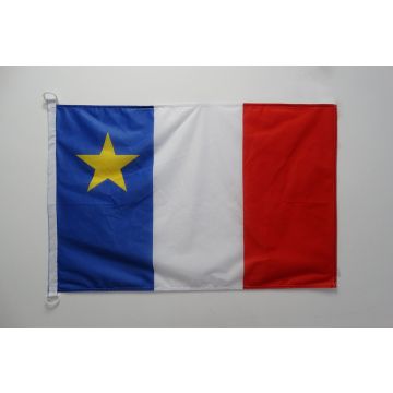 Drapeau Acadie 90x60cm - Drapeau acadien - Canada 60 x 90 cm Spécial Extérieur - Drapeaux