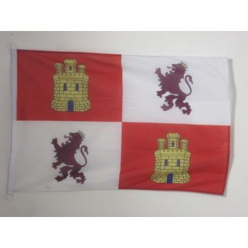 DRAPEAU CASTILLE-ET-LEON 150x90cm - DRAPEAU DE CASTILLA Y LEÍ?N - ESPAGNE 90 x 150 cm Spécial Extérieur - DRAPEAUX