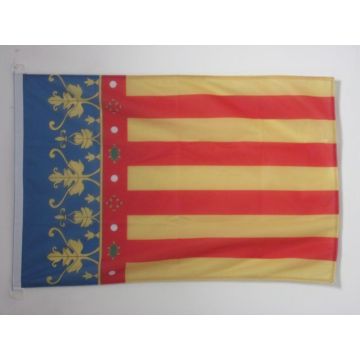 DRAPEAU COMMUNAUTÍ? VALENCIENNE 90x60cm - DRAPEAU DE VALENCE - ESPAGNE 60 x 90 cm Spécial Extérieur - DRAPEAUX
