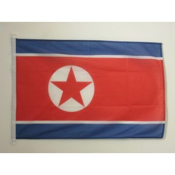 DRAPEAU CORÍ?E DU NORD 90x60cm - DRAPEAU NORD CORÍ?EN 60 x 90 cm Spécial Extérieur - DRAPEAUX