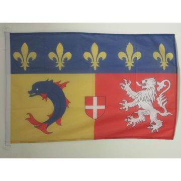 PAVILLON NAUTIQUE RHÍ?NE-ALPES 45x30cm - DRAPEAU DE BATEAU RHÍ?NALPIN - FRANCE 30 x 45 cm