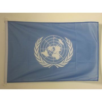 DRAPEAU ONU 90x60cm - DRAPEAU DES NATIONS UNIES 60 x 90 cm Spécial Extérieur - DRAPEAUX