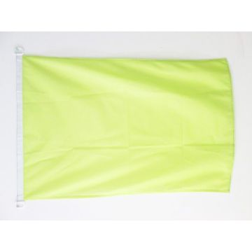 PAVILLON NAUTIQUE UNICOLORE JAUNE 45x30cm - DRAPEAU DE BATEAU DE COULEUR JAUNE 30 x 45 cm