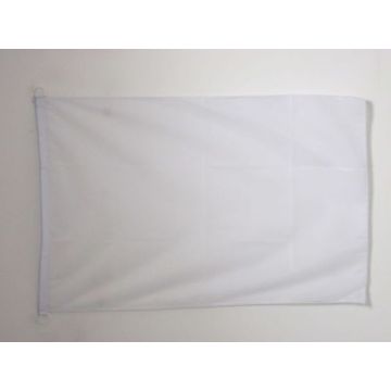 DRAPEAU UNICOLORE BLANC 90x60cm - DRAPEAU DE COULEUR BLANCHE 60 x 90 cm Spécial Extérieur - DRAPEAUX