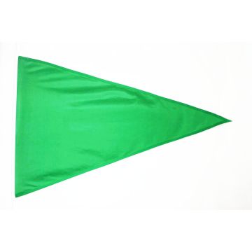 DRAPEAU PLAGE VERT TRIANGLE 225x150cm - DRAPEAU FLAMME DE BAIGNADE VERTE 150 x 225 cm Spécial Extérieur - DRAPEAUX
