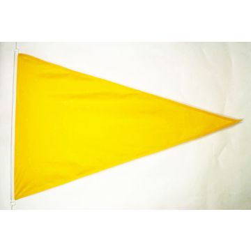 DRAPEAU PLAGE JAUNE TRIANGLE 225x150cm - DRAPEAU FLAMME DE BAIGNADE JAUNE 150 x 225 cm Spécial Extérieur - DRAPEAUX