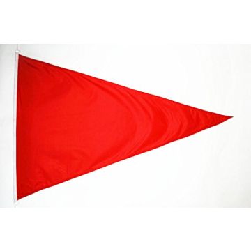 DRAPEAU PLAGE ROUGE TRIANGLE 225x150cm - DRAPEAU FLAMME DE BAIGNADE ROUGE 150 x 225 cm Spécial Extérieur - DRAPEAUX
