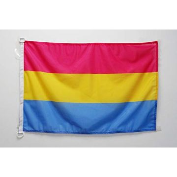 Drapeau Pansexualité 90x60cm - Drapeau omnisexualité - pansexuel 60 x 90 cm Spécial Extérieur - Drapeaux