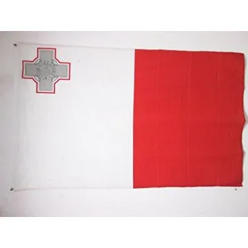 DRAPEAU MALTE 150x90cm oeillets - DRAPEAU MALTAIS 90 x 150 cm Spécial Extérieur - DRAPEAUX