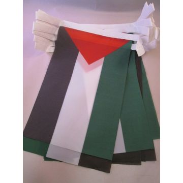 GUIRLANDE 6 mètres 20 DRAPEAUX PALESTINE 21x15 cm - DRAPEAU PALESTINIEN 15 x 21 cm