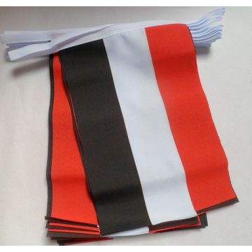 Guirlande 12 mètres 20 Drapeaux Yémen 45x30 cm - Drapeau yéménite 30 x 45 cm