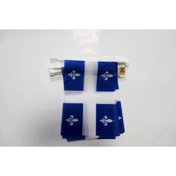GUIRLANDE 12 mètres 20 DRAPEAUX QUÉBEC 45x30 cm - DRAPEAU QUÉBÉCOIS 30 x 45 cm