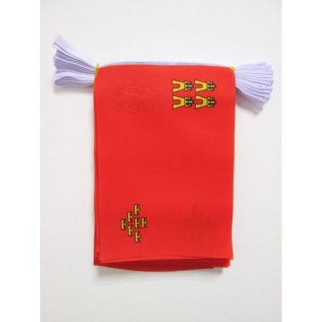 GUIRLANDE 6 mètres 20 DRAPEAUX MURCIE 21x15 cm - DRAPEAU DE MURCIA 15 x 21 cm