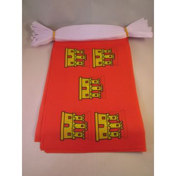 GUIRLANDE 6 mètres 20 DRAPEAUX POITOU-CHARENTES 21x15 cm - DRAPEAU PICTO-CHARENTAIS 15 x 21 cm