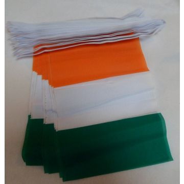 GUIRLANDE 6 mètres 20 DRAPEAUX CÍ?TE D\'IVOIRE 21x15 cm - DRAPEAU IVOIRIEN 15 x 21 cm