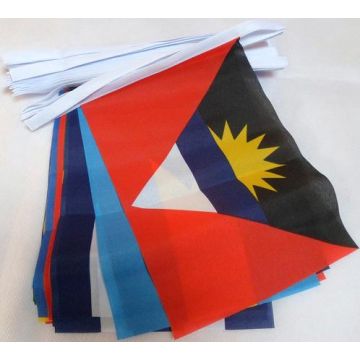 GUIRLANDE 9 mètres 30 DRAPEAUX 30 PAYS DES CARAÏBES 21x15 cm - DRAPEAU DE L\'ESPACE CARAÏBE 15 x 21 cm