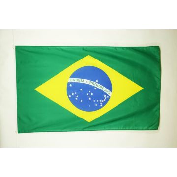 DRAPEAU BRÉSIL 150x90cm - DRAPEAU BRÉSILIEN 90 x 150 cm