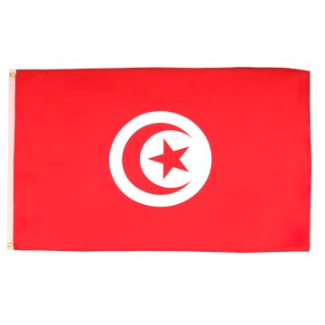 DRAPEAU TUNISIE 150x90cm - DRAPEAU TUNISIEN 90 x 150 cm
