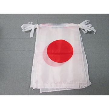 GUIRLANDE 12 mètres 20 DRAPEAUX JAPON 45x30 cm - DRAPEAU JAPONAIS 30 x 45 cm