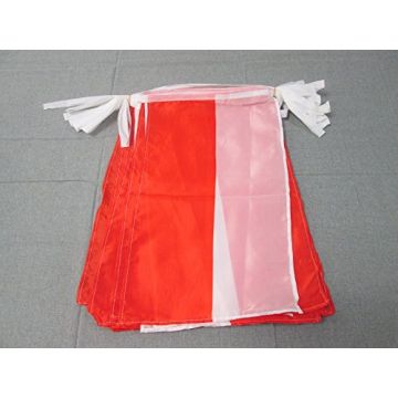 GUIRLANDE 12 mètres 20 DRAPEAUX POLOGNE 45x30 cm - DRAPEAU POLONAIS 30 x 45 cm