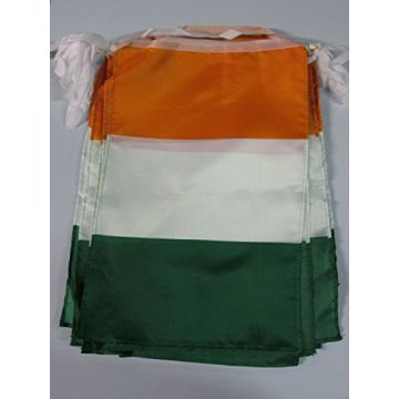 GUIRLANDE 12 mètres 20 DRAPEAUX CÔTE D\'IVOIRE 45x30 cm - DRAPEAU IVOIRIEN 30 x 45 cm