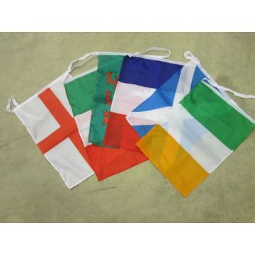 GUIRLANDE 4 mètres 6 DRAPEAUX TOURNOI DES 6 NATIONS DE RUGBY 45x30 cm - DRAPEAU SIX NATIONS 30 x 45 cm