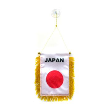 FANION JAPON 15x10cm - Mini drapeau JAPONAIS 10 x 15 cm spécial voiture - Bannière