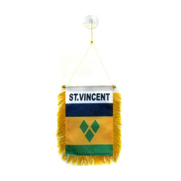 FANION SAINT VINCENT 15x10cm - Mini drapeau SAINT-VINCENTAIS 10 x 15 cm spécial voiture - Bannière