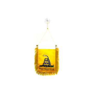 FANION GADSDEN NE ME MARCHE PAS DESSUS 15x10cm - Mini drapeau DONT TREAD ON ME - ETATS-UNIS 10 x 15 cm spécial voiture - Bannière