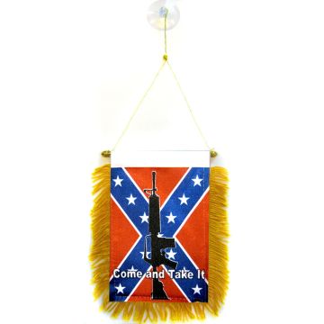 FANION SUDISTE COMME AND TAKE IT 15x10cm - Mini drapeau REBEL 10 x 15 cm spécial voiture - Bannière
