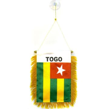 FANION TOGO 15x10cm - Mini drapeau TOGOLAIS 10 x 15 cm spécial voiture - Bannière