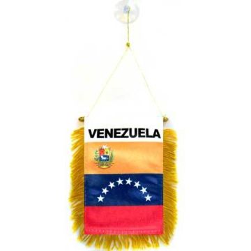 FANION VÉNÉZUELA 15x10cm - Mini drapeau VÉNÉZUELIEN 10 x 15 cm spécial voiture - Bannière